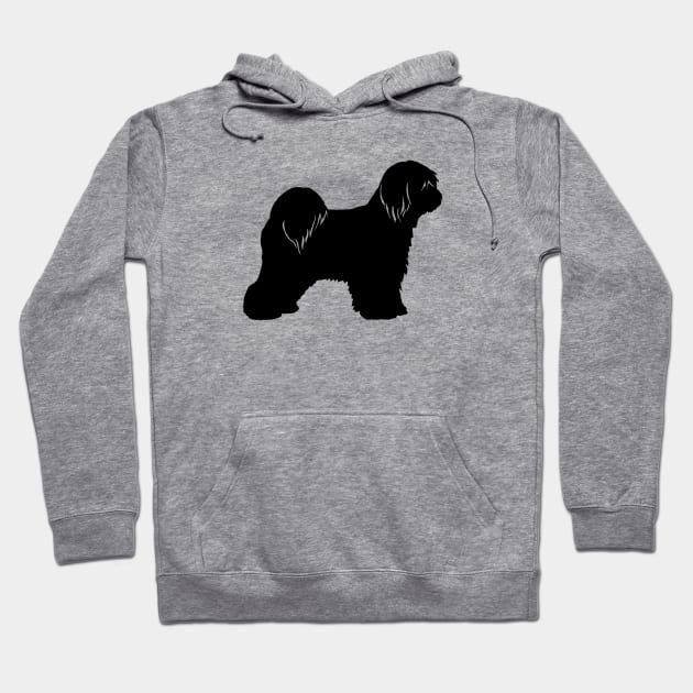 Tibetan Terrier Silhouette Hoodie by Coffee Squirrel